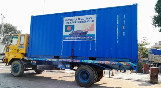 অবশেষে ভারতের অনুমোদন—বাংলাদেশ হয়ে ভুটানের প্রথম ট্রানশিপমেন্ট পণ্য দেশে পৌঁছাল